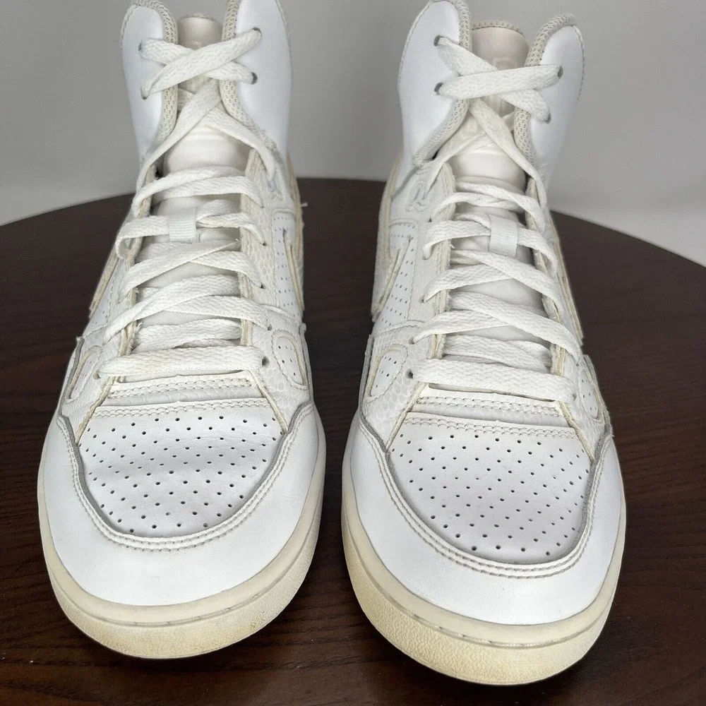 Nike Son of Force Mid Shoes‎ Women's 9 Triple White Athletic Sneakers 616303-115